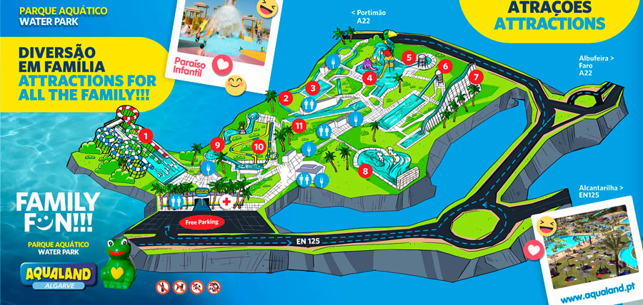 aqualand-algarve-mapa